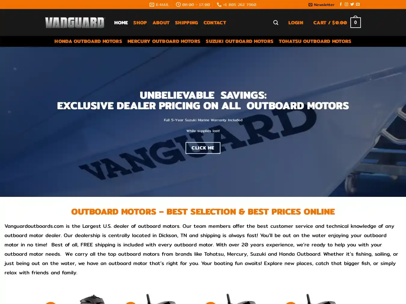 Vanguardoutboards.com Fraudulent Automobile website.