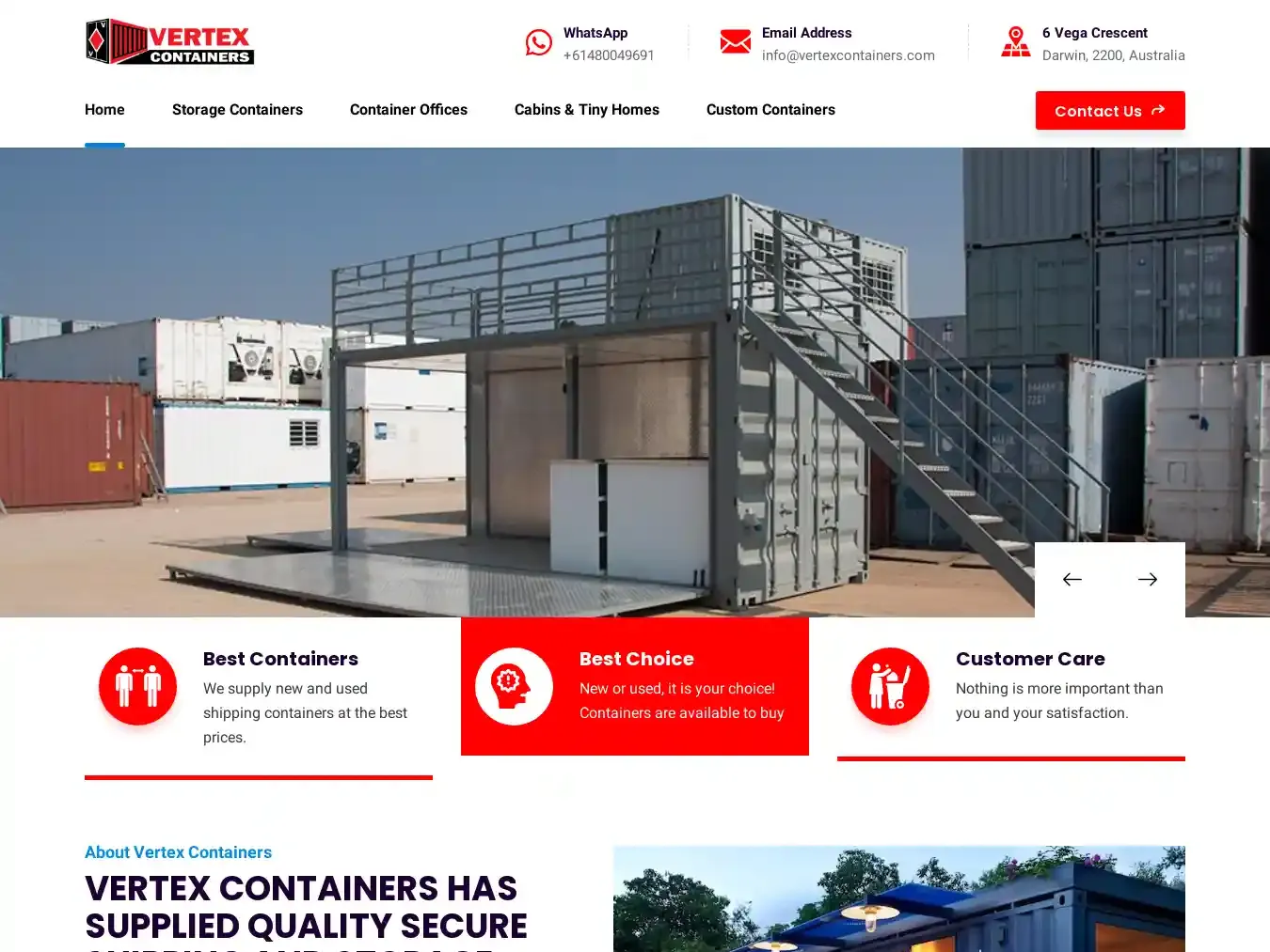 Vertexcontainers.com Fraudulent Non-Delivery website.