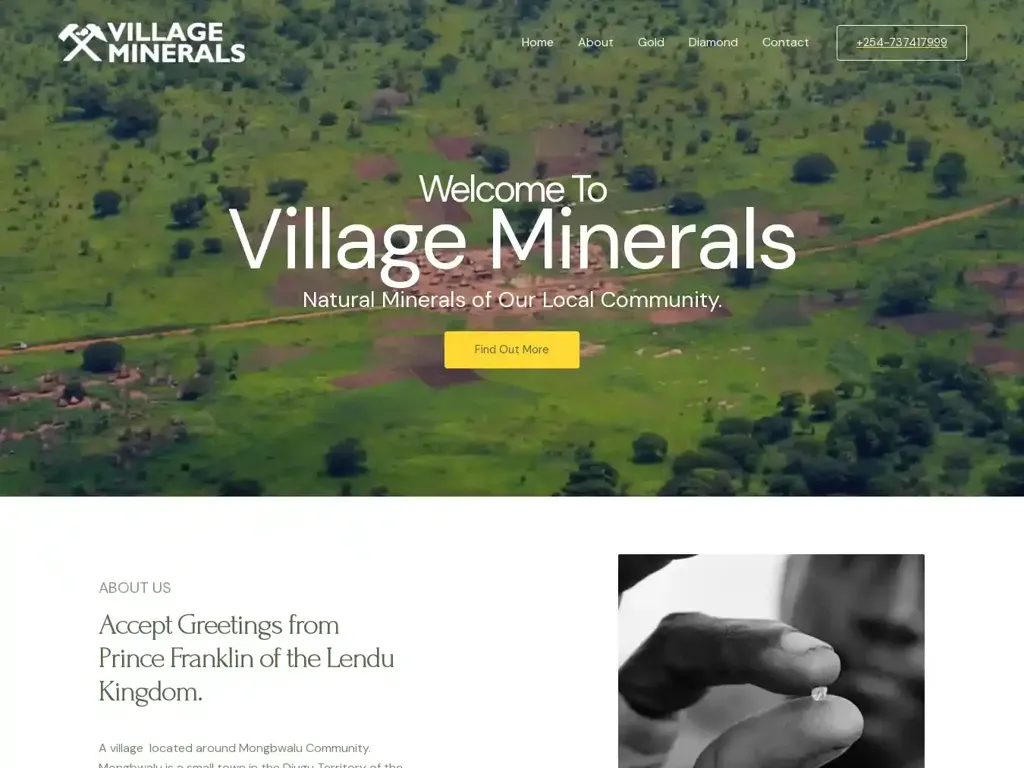 Screenshot of Villageminers.com taken on Friday the 16th of February 2024