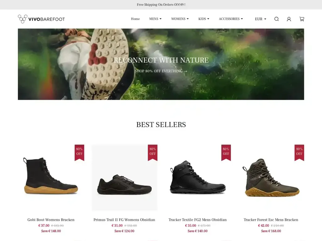 Screenshot of Vivobarefoot.vip taken on Tuesday the 16th of January 2024