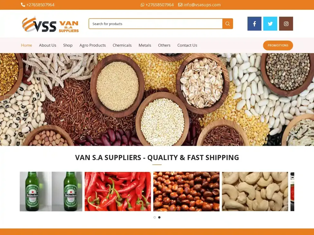 Screenshot of Vsasups.com taken on Thursday the 4th of January 2024