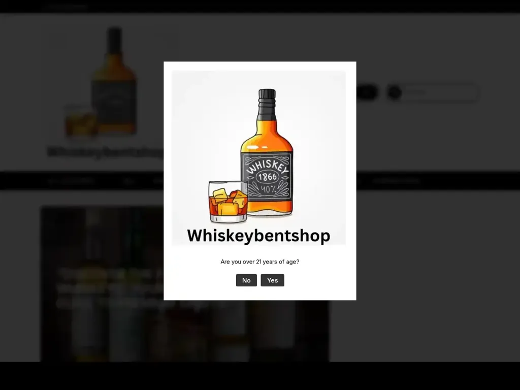 Screenshot of Whiskeybentshop.com taken on Wednesday the 23rd of October 2024