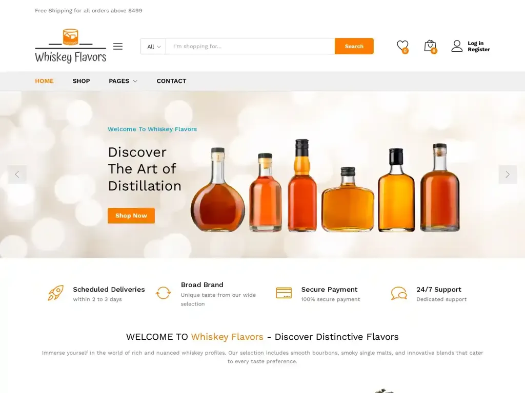 Screenshot of Whiskeyflavors.com taken on Saturday the 10th of August 2024