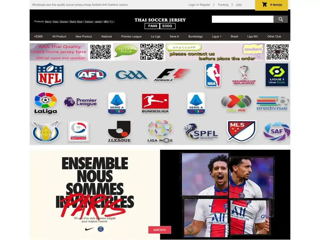 Screenshot of Wholesale-soccer-shirt.com taken on Wednesday the 28th of February 2024