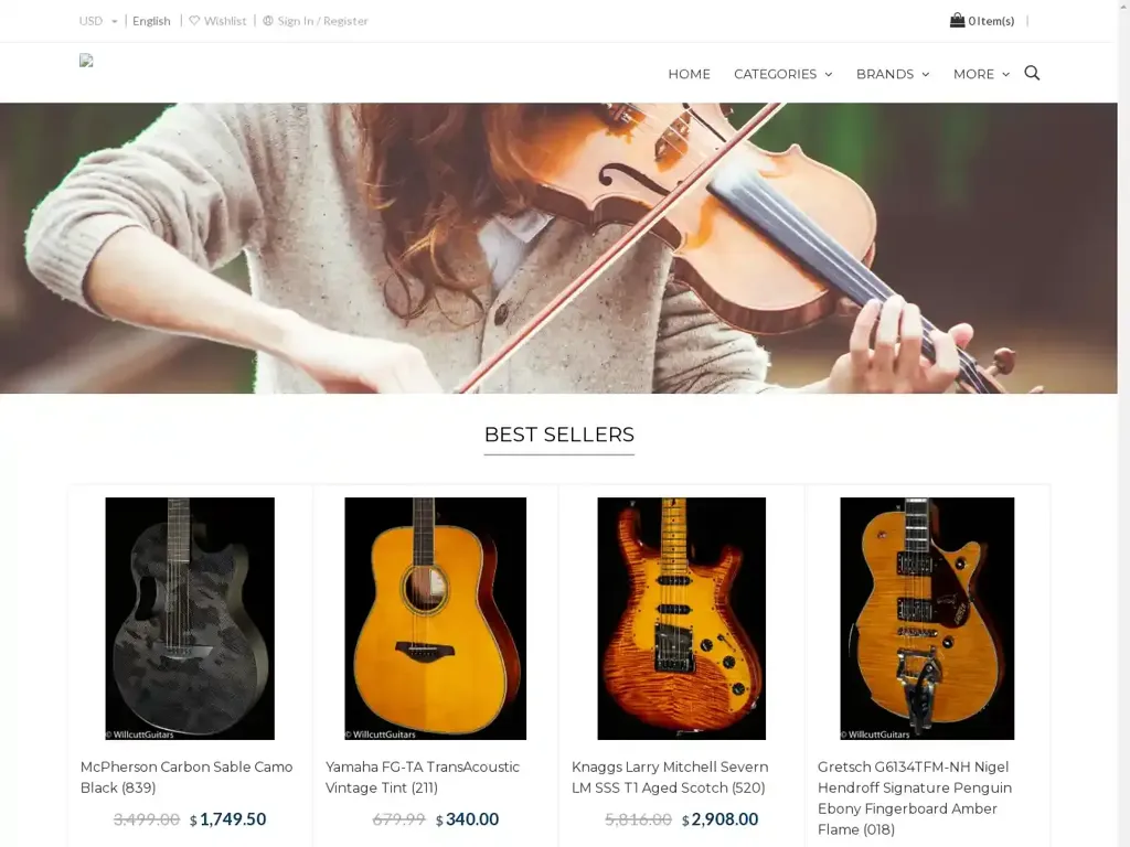 Screenshot of Willcuttguitars.shop taken on Wednesday the 4th of December 2024