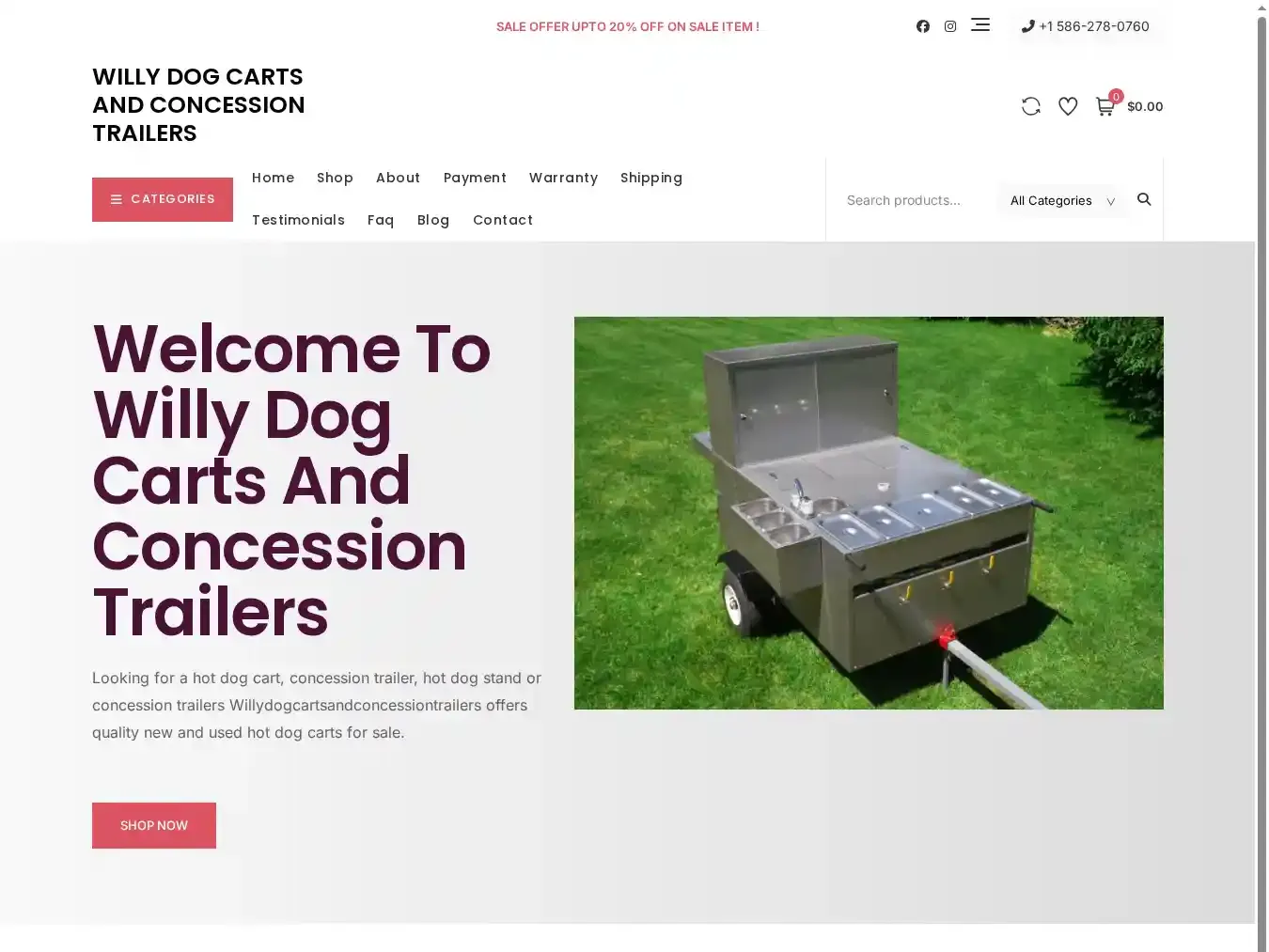 Willydogcartsandconcessiontrailers.com Fraudulent Non-Delivery website.