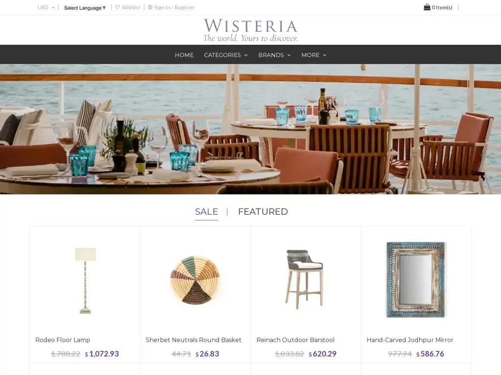 Screenshot of Wisteriatop.shop taken on Wednesday the 4th of December 2024