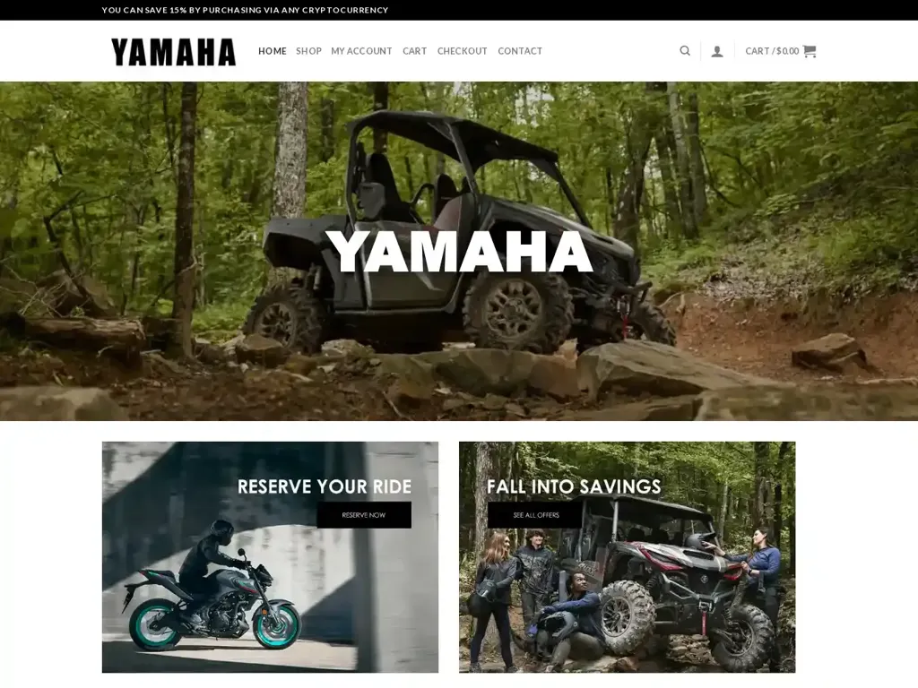 Screenshot of Yamahamotorsportshop.com taken on Thursday the 4th of January 2024