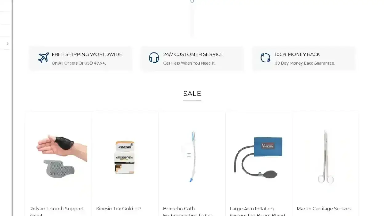 Screenshot of Non-Delivery scam website 4mdmedicalto.shop