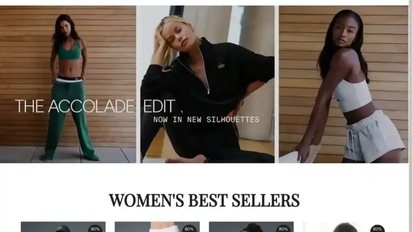 Screenshot of Non-Delivery scam website Aaloyoga.shop