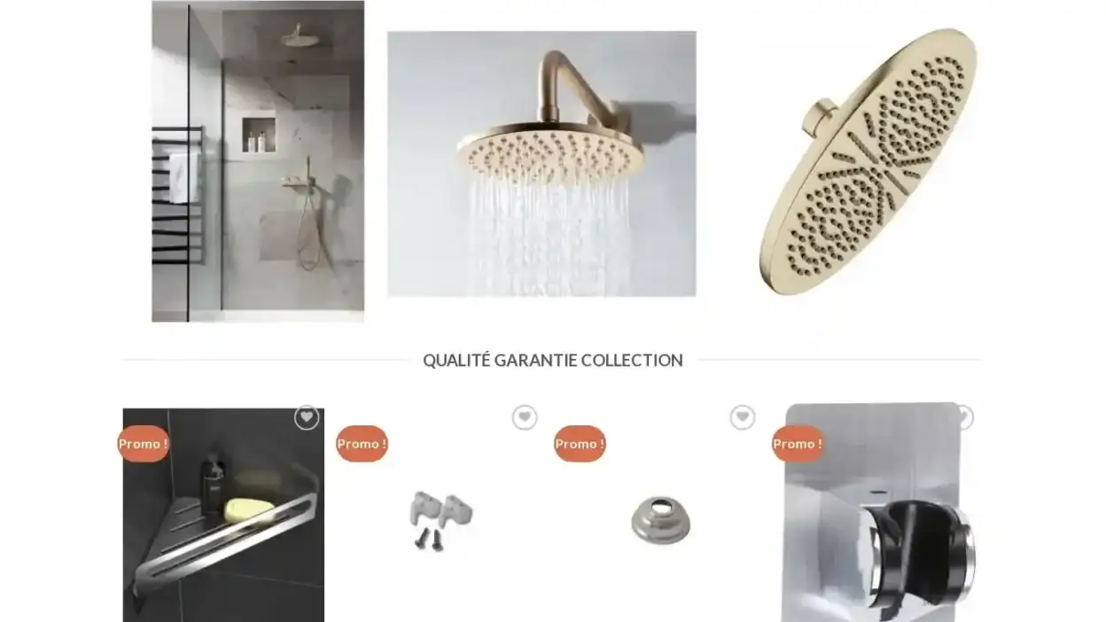 Screenshot of Non-Delivery scam website Accessoiresdouche.com