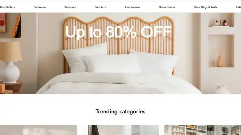 Screenshot of Non-Delivery scam website Adairshomedecor.com