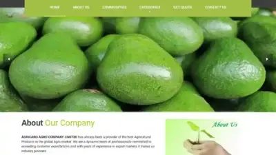 Screenshot of Commodity scam website Agricanoagrocoltd.com