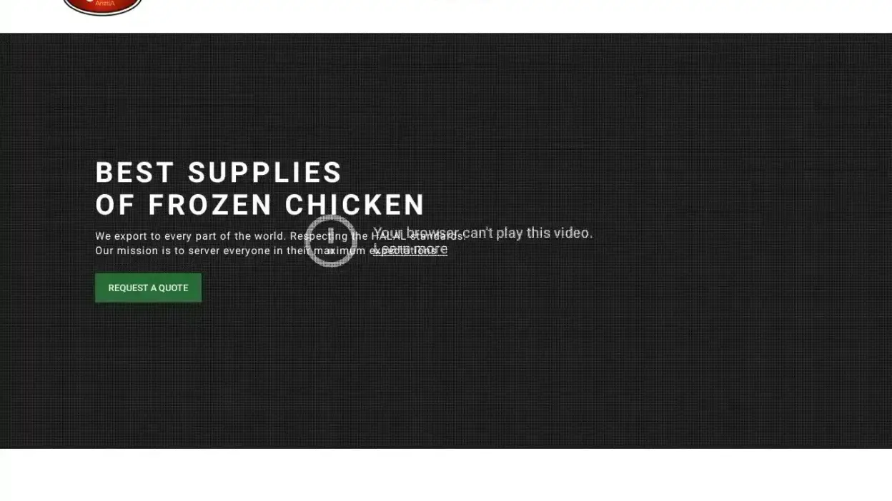 Screenshot of Commodity scam website Agricolartia-ltda.com