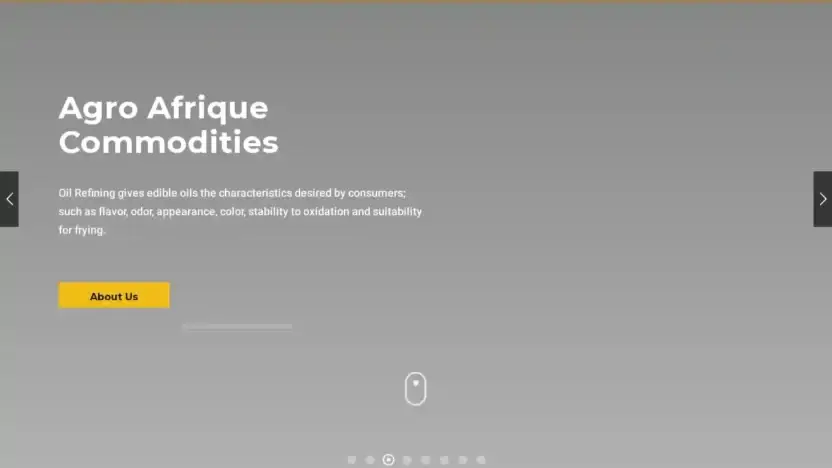 Screenshot of Non-Delivery scam website Agroafriquecommodities.com