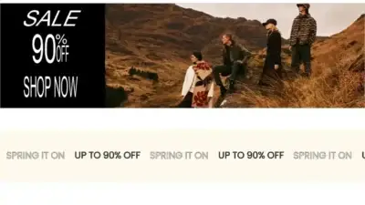 Screenshot of Non-Delivery scam website Aigleoutlet.store