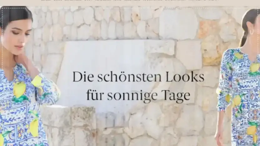 Screenshot of Fashion scam website Albamodadamen.com