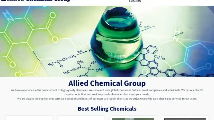 Screenshot of Non-Delivery scam website Alliedchemgroup.com