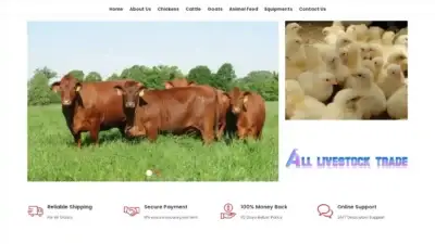 Screenshot of Non-Delivery scam website Alllivestocktrade.com