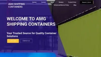 Screenshot of Container scam website Amgshippingcontainerperth.com