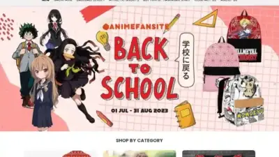 Screenshot of Non-Delivery scam website Animefansite.com