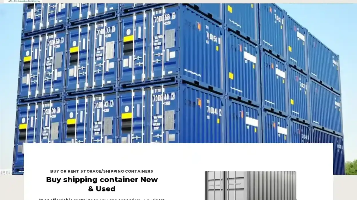 Screenshot of Container scam website Anlcontainerline.com