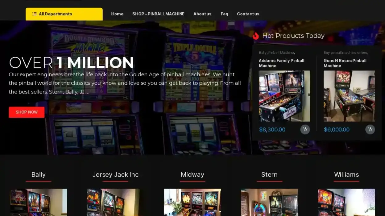 Screenshot of Non-Delivery scam website Arcflippers.com