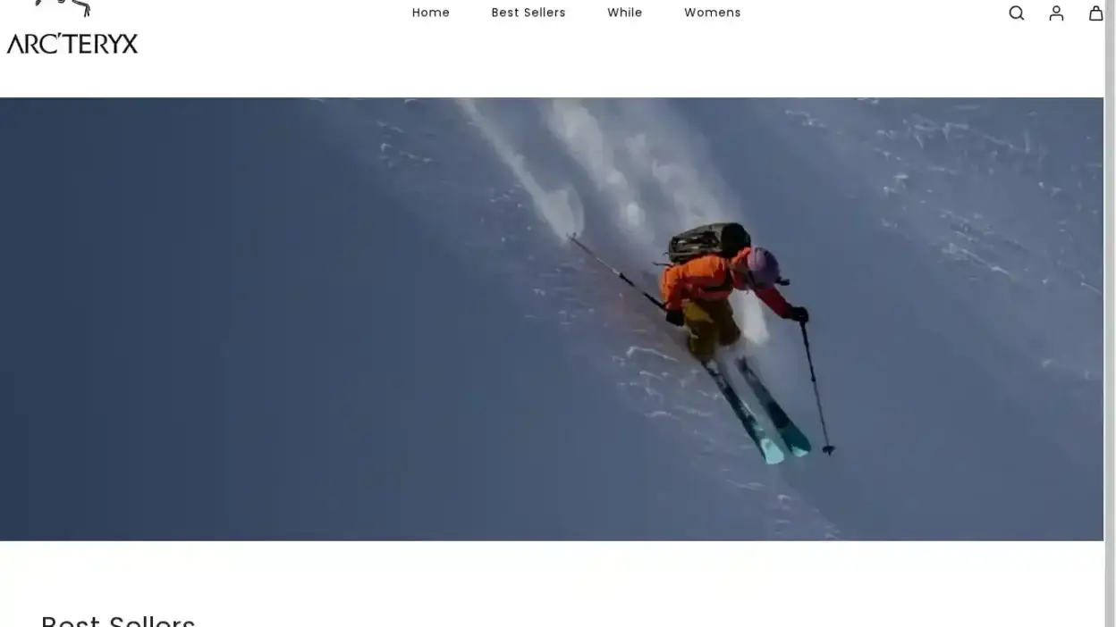 Screenshot of Non-Delivery scam website Arcteryx-il.com
