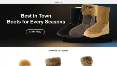Screenshot of Non-Delivery scam website Arcticfootwear.com