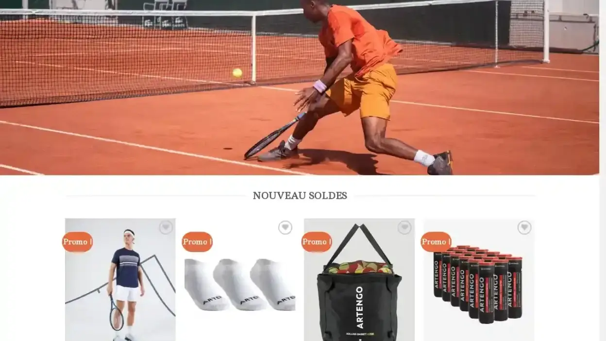 Screenshot of Non-Delivery scam website Artengosportfr.com