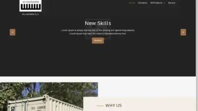 Screenshot of Container scam website Ascontainersllc.com