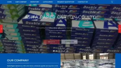 Screenshot of Commodity scam website Asitapapercartoncoltd.com