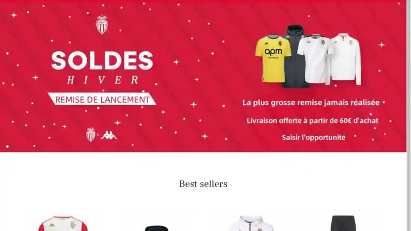 Screenshot of Non-Delivery scam website Asmonacofr.shop