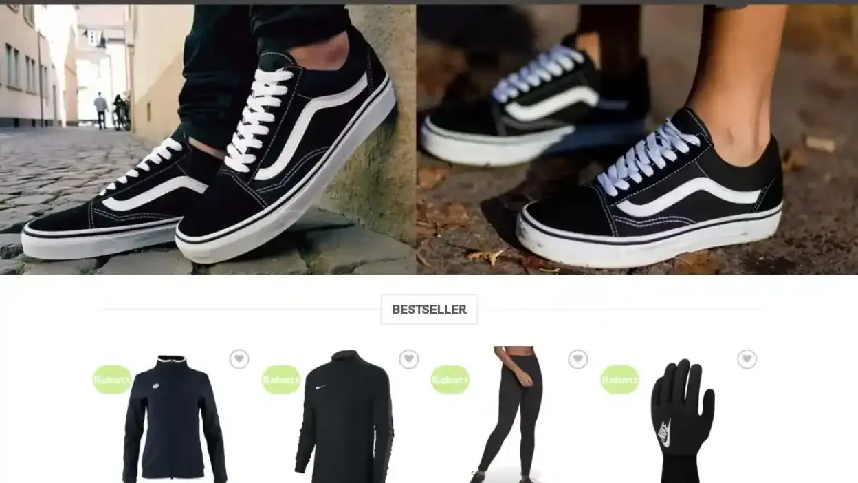 Screenshot of Fashion scam website Asthetischmode.com