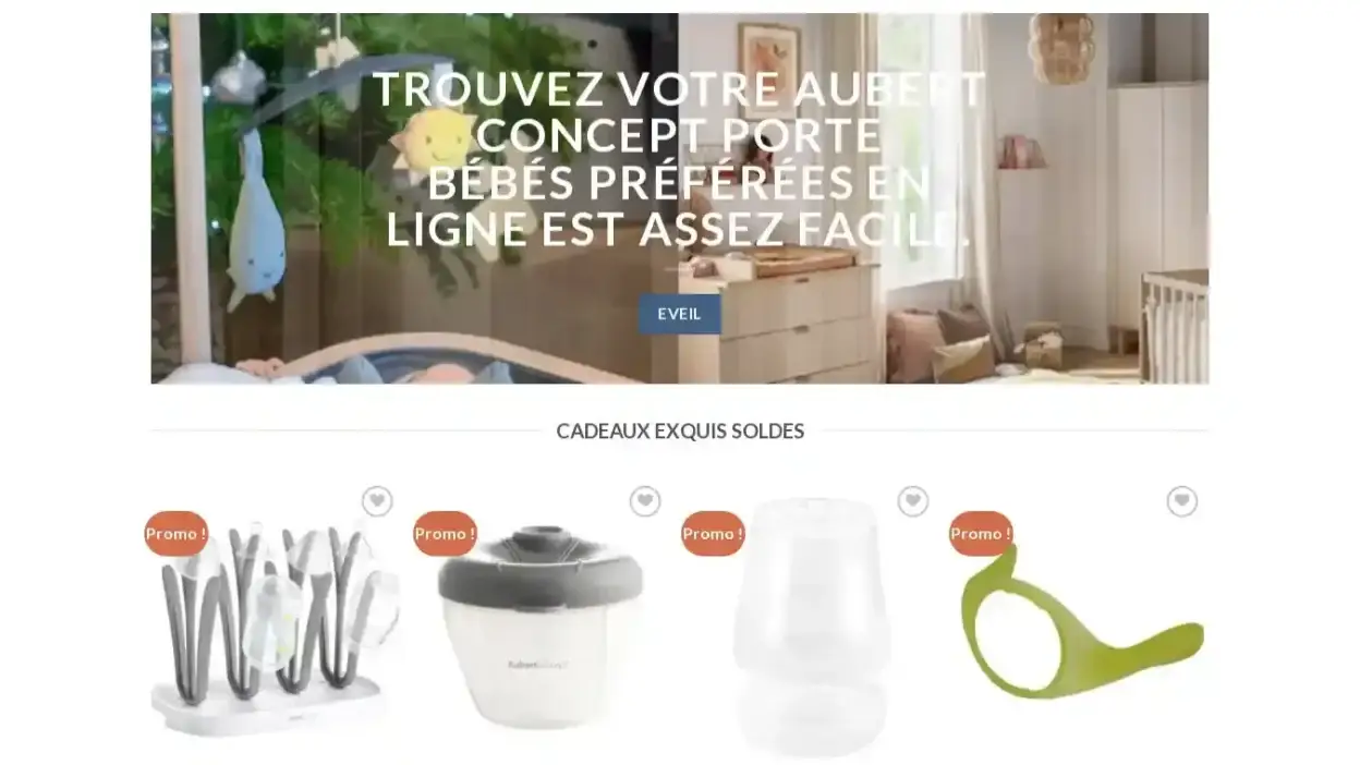 Screenshot of Non-Delivery scam website Aubertbebe.com