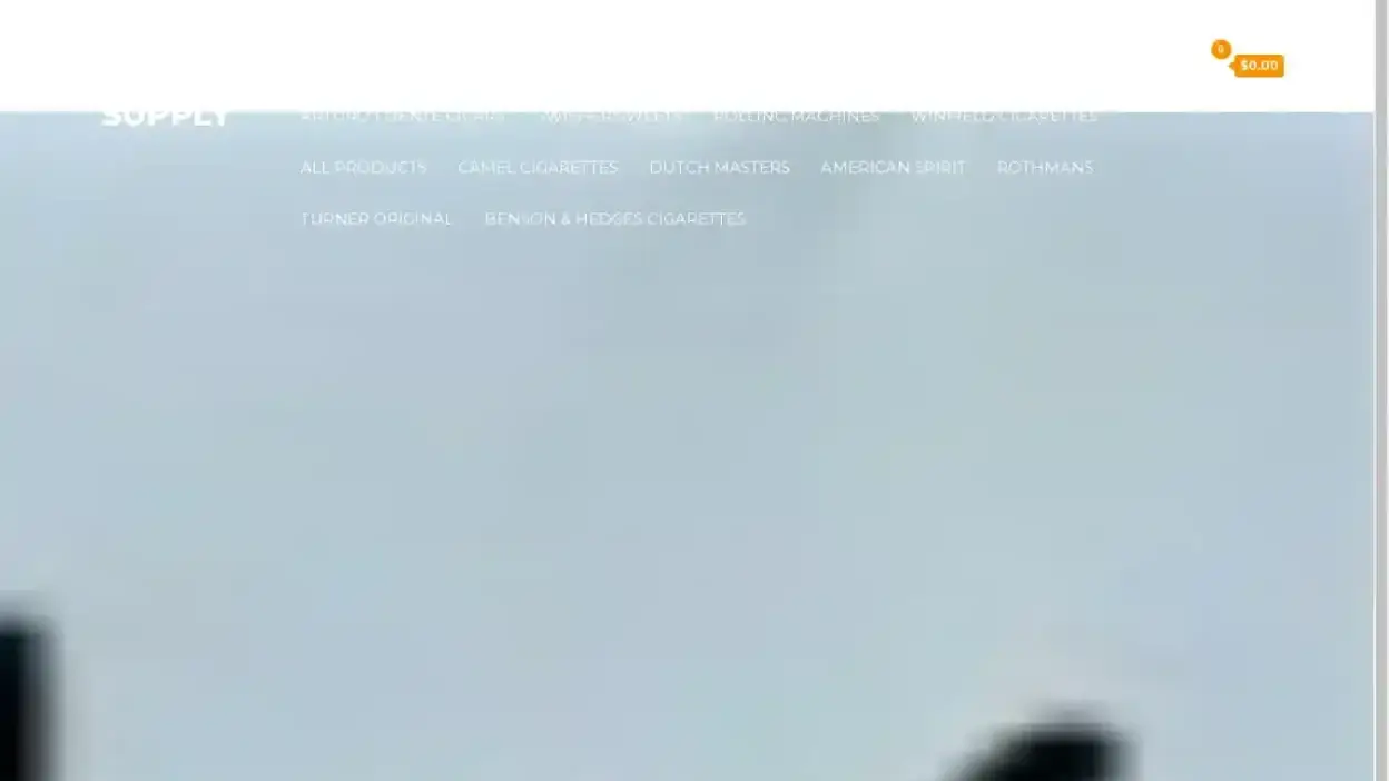 Screenshot of Non-Delivery scam website Aussietobaccosupply.com