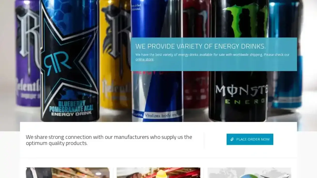 Screenshot of Commodity scam website Austriajuicesgermany.com