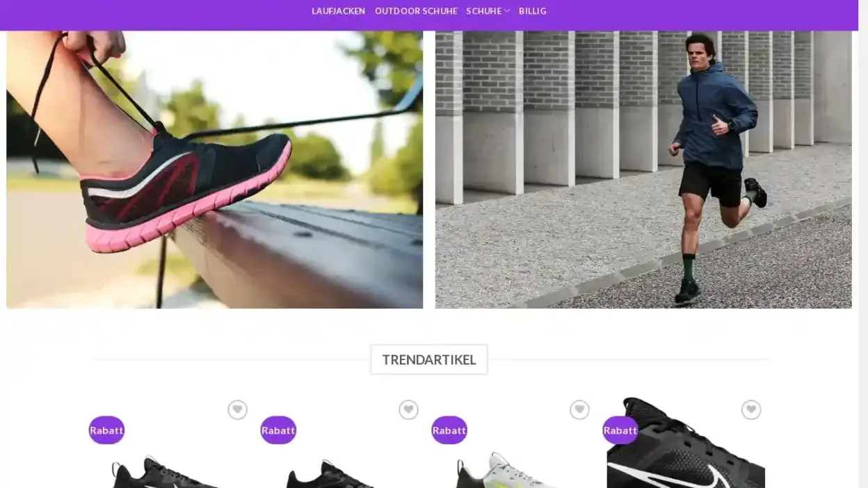 Screenshot of Non-Delivery scam website Ausverkaufoutdoor.com