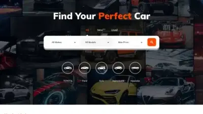 Screenshot of Automobile scam website Autocarsforsaleinuk.com