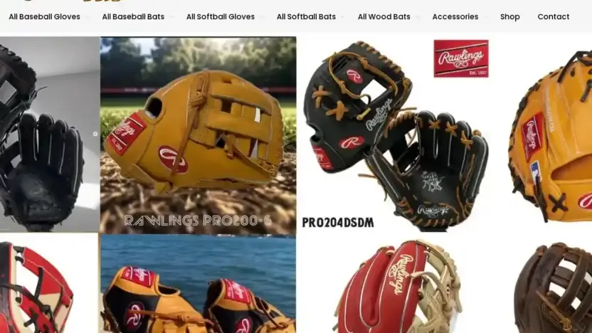 Screenshot of Non-Delivery scam website Ballglovespro.com