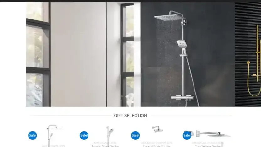 Screenshot of Non-Delivery scam website Bathroomgrohe.com