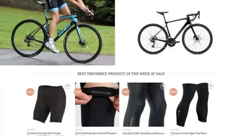 Screenshot of Sport scam website Bicyclehublimit.com