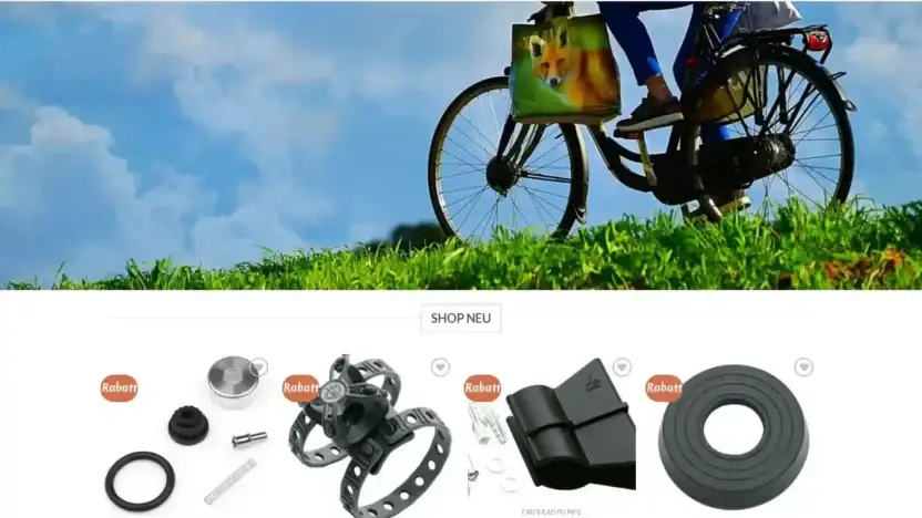 Screenshot of Sport scam website Bikerabatt.com