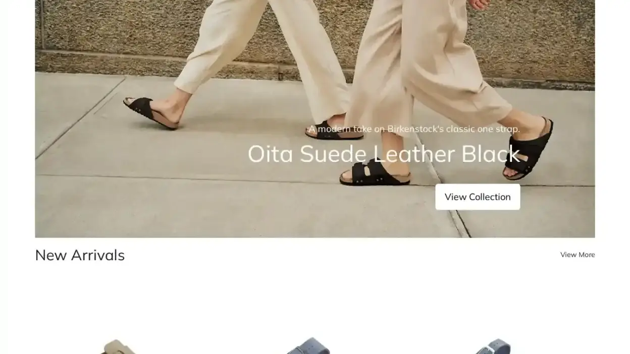 Screenshot of Non-Delivery scam website Birkenstocke.com