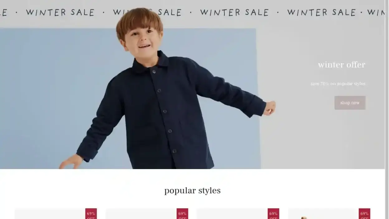 Screenshot of Non-Delivery scam website Bisgaardcs.shop