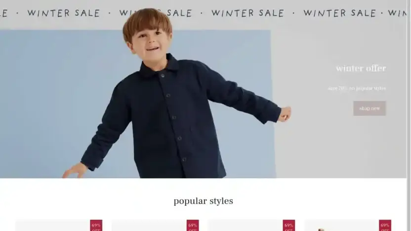 Screenshot of Non-Delivery scam website Bisgaardcs.shop