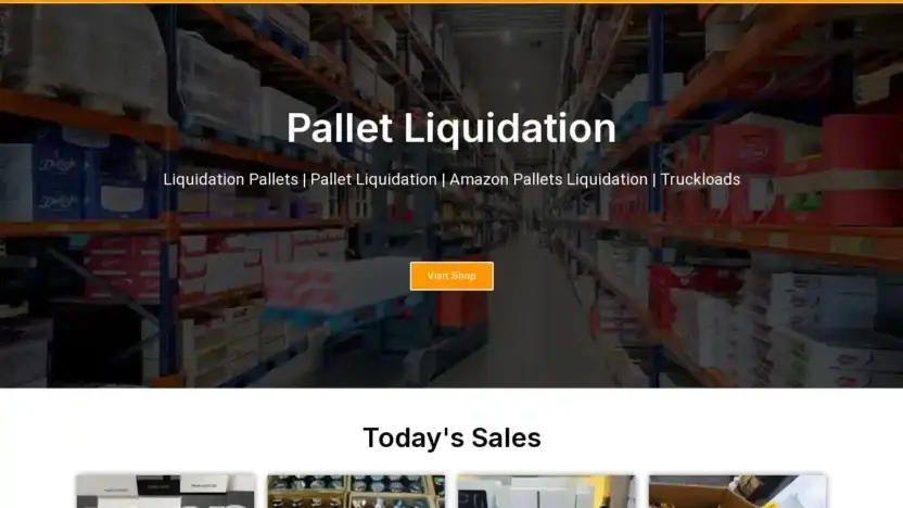 Screenshot of Liquidation scam website Bluelotsliquidators.com