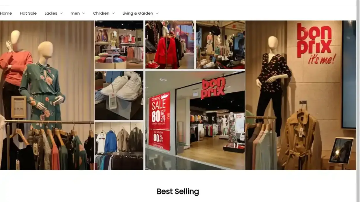 Screenshot of Non-Delivery scam website Bonprixeu.shop