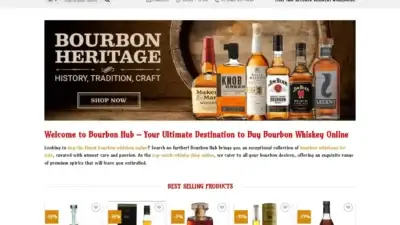 Screenshot of Whisky scam website Bourbonhub.shop