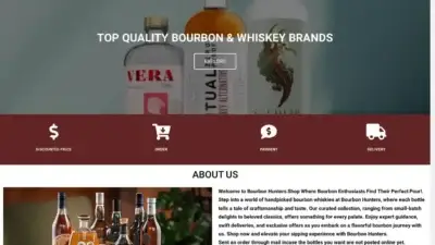 Screenshot of Whisky scam website Bourbonhunters.online